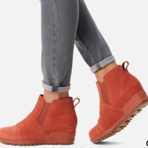 NEW Sorel Evie Pull On Short Wedge Ankle Boots